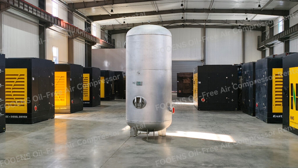 FOOENS oil-free air compressor with air receiver for stable rental systems