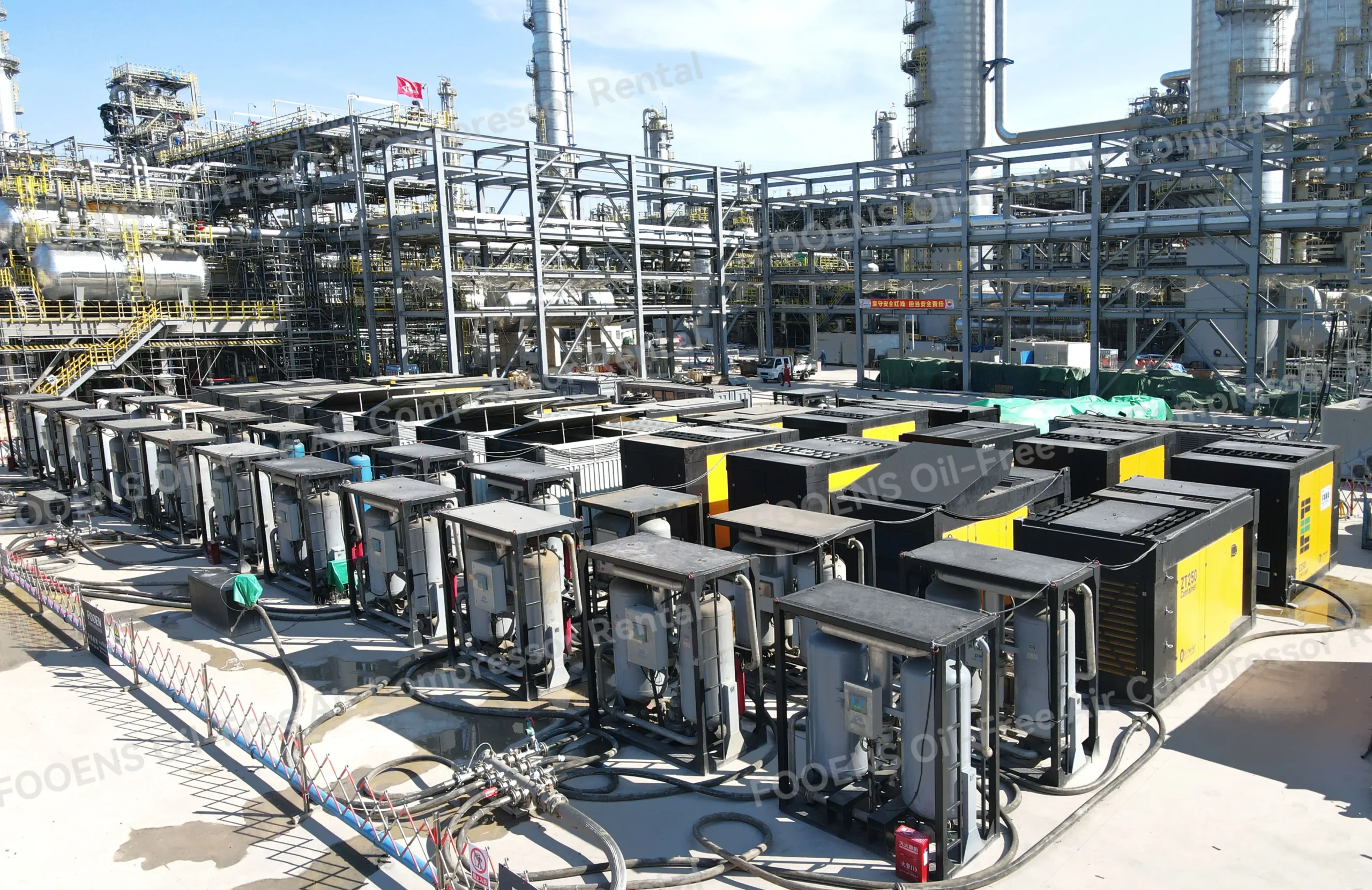Class 0 clean air system rental for petrochemical plants
