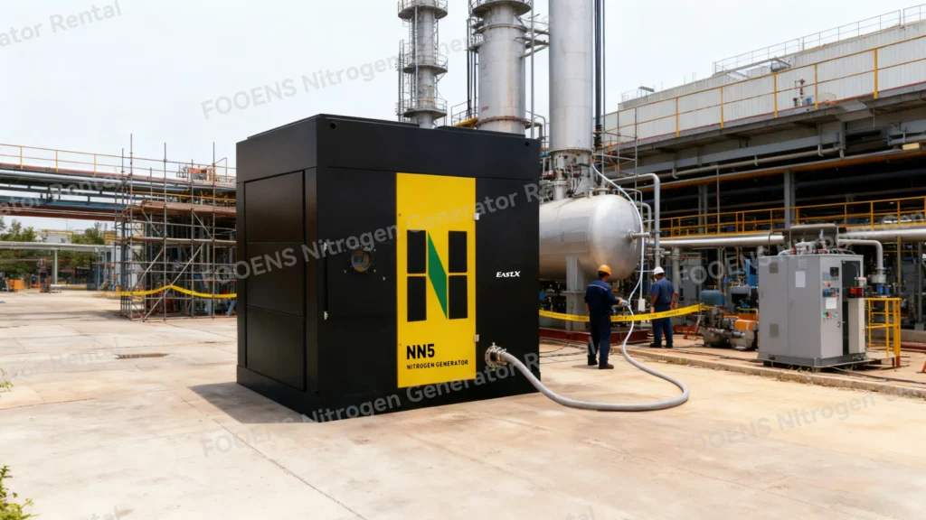 FOOENS nitrogen generator rental equipment on industrial site