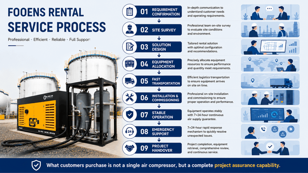 FOOENS Air Compressor Rental Service Process
